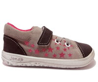 Barefoot shoes Jonap B12S grey/pink stars BARE