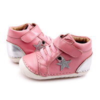 Barefoot prewalkers shoes Old Soles Champster Pave Pearlised Pink / Silver / Glam Argent
