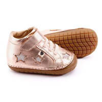 Barefoot prewalkers shoes Old Soles Reach Pave Copper / Grey Suede