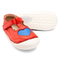 Barefoot prewalkers sandals Old Soles Pave Love Bright Red / Neon Blue