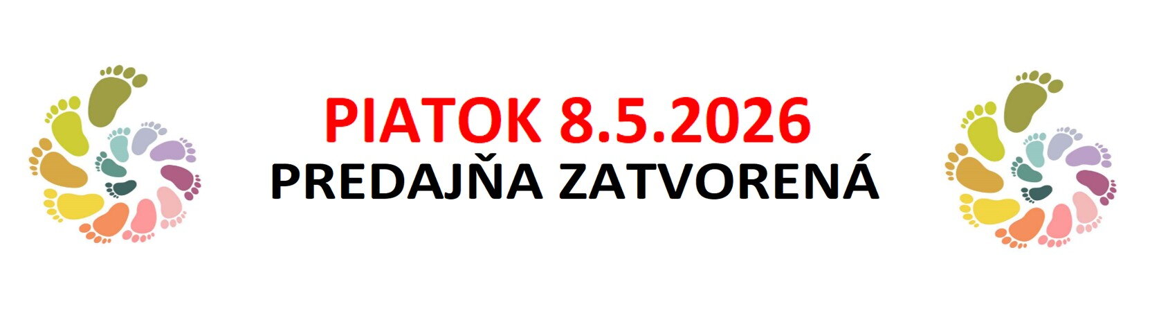 Predajňa zatvorená