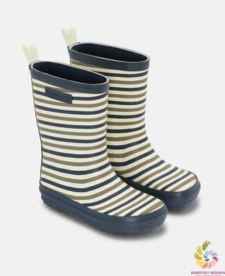 Bundgaard Charly High Rubber Boots Oceanic Stripe