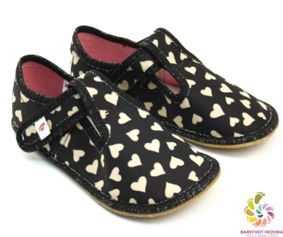 EF Barefoot papuče 395 Gold Hearts