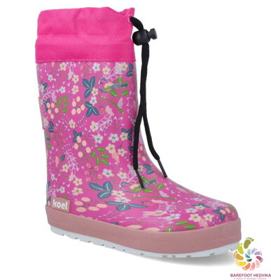 Koel4kids Rubber Boots Flowers Fuchsia Winter