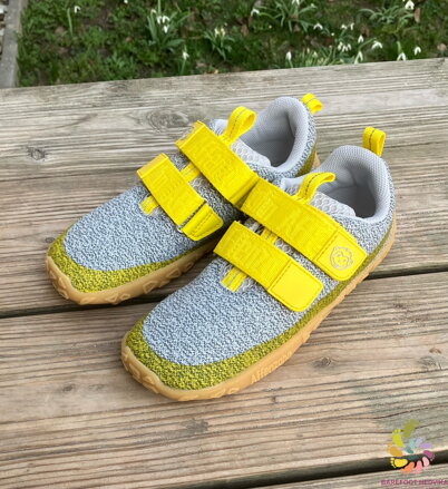 Affenzahn Sneaker Knit Dream Grey / Yellow