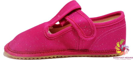 Barefoot slippers Beda pink glitter