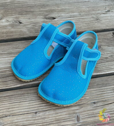 Beda slippers Turquoise Shine (narrower cut)