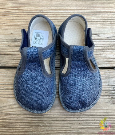 Beda papuče Grey Denim (zúžený strih)