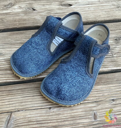 Beda papuče Grey Denim (zúžený strih)