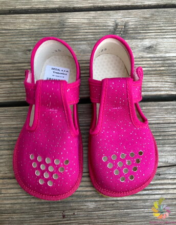 Beda papuče Pink Shine (perforované)