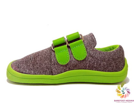 Barefoot softshell sneakers Beda Lime