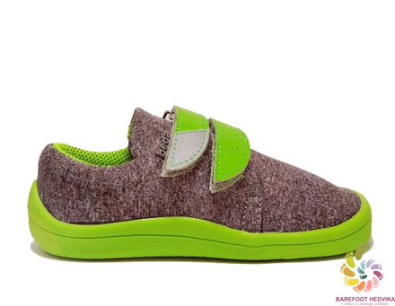 Barefoot softshell sneakers Beda Lime