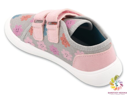 Befado Barefoot sneakers 141XY001 Grey Flowers