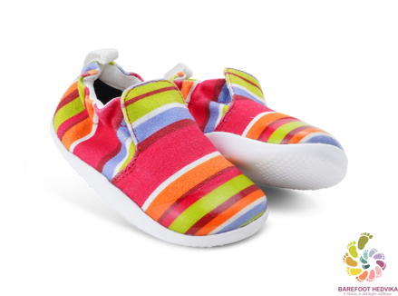 Barefoot slippers Bobux Xplorer Scamp Guava Stripe