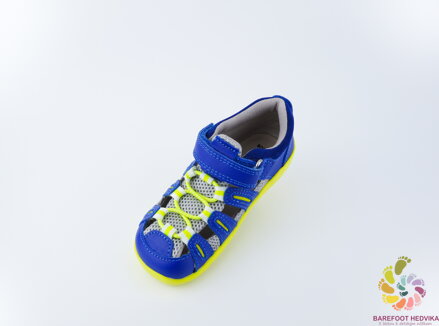 Barefoot sandals Bobux Summit Blueberry + Neon 