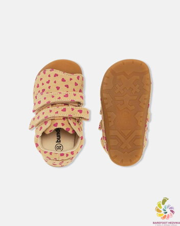Bundgaard Petit Strap Canvas Beige Hearts