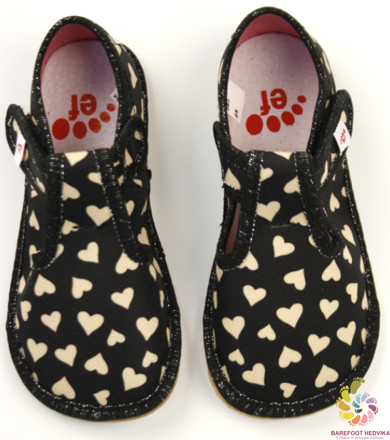 EF Barefoot papuče 395 Gold Hearts