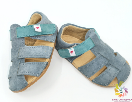 EF Barefoot sandálky Grey / Green 2025