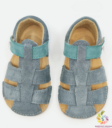 EF Barefoot sandálky Grey / Green 2025