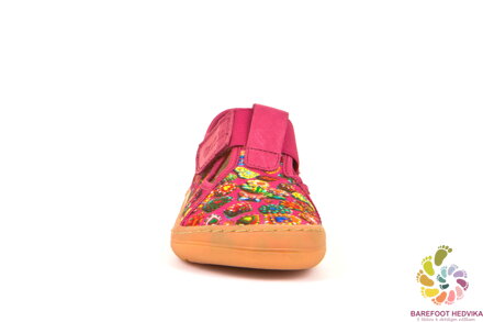 Barefoot canvas Froddo Fuchsia (hearts) T velcro