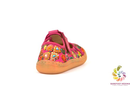 Barefoot canvas Froddo Fuchsia (hearts) T velcro