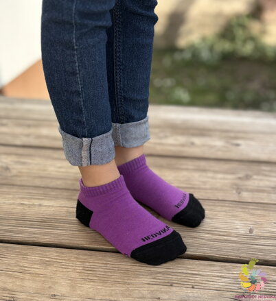 Hedvika ponožky 80% Merino Low Cut Viola