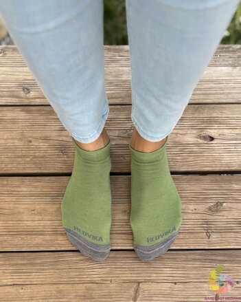 Hedvika ponožky 80% Merino Low Cut Green