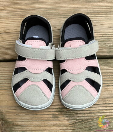 Pink and grey sandals sale