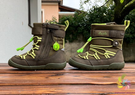 Lurchi Jace Tex Khaki-Lime zimné