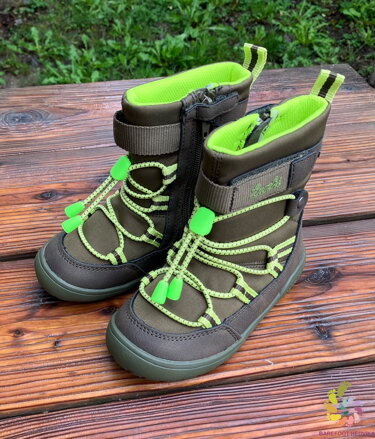 Lurchi Jace Tex Khaki-Lime zimné