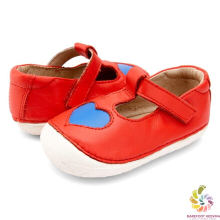 Barefoot prewalkers sandals Old Soles Pave Love Bright Red / Neon Blue