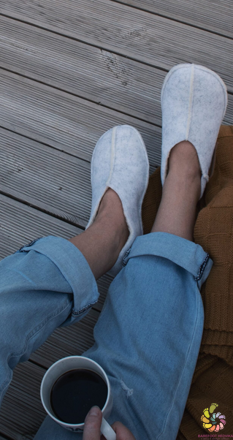 Oma King slippers Tohkri White