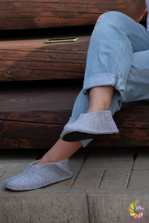 Oma King slippers Tohkri Grey