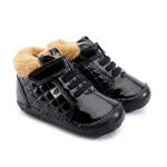 Old Soles Flake Quilt Black Patent zimné
