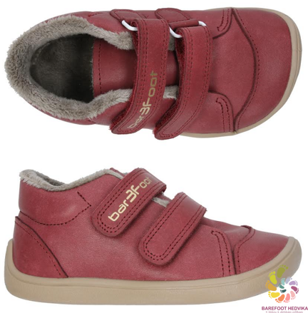 Bar3foot Elf Step Tex Burgund zimné