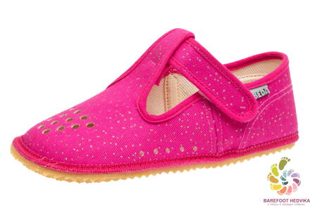 Beda slippers Pink Shine (with openings)