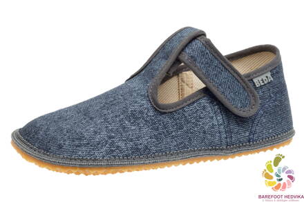 Beda papuče Grey Denim (zúžený strih)