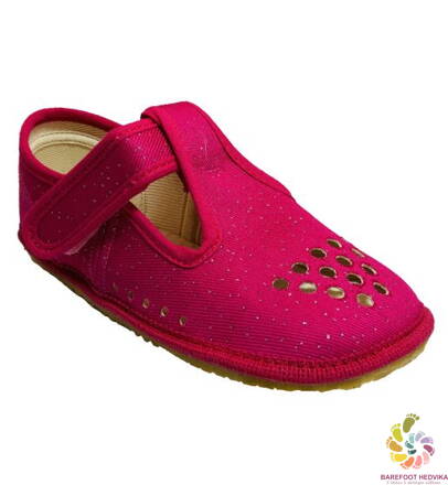 Beda slippers Pink Shine (with openings)