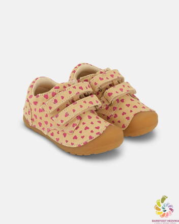 Bundgaard Petit Strap Canvas Beige Hearts