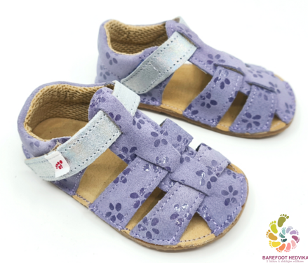 EF Barefoot sandálky Violet Flowers 2025